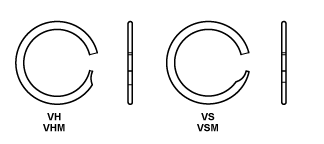 VH and VS Series Retaining Rings, Snap Rings and Wave Springs